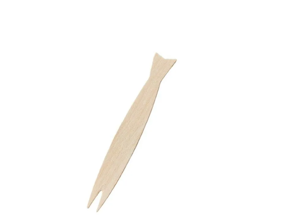 Non Perdere Forchettina pesce in legno cm. 9.5 -250 pz