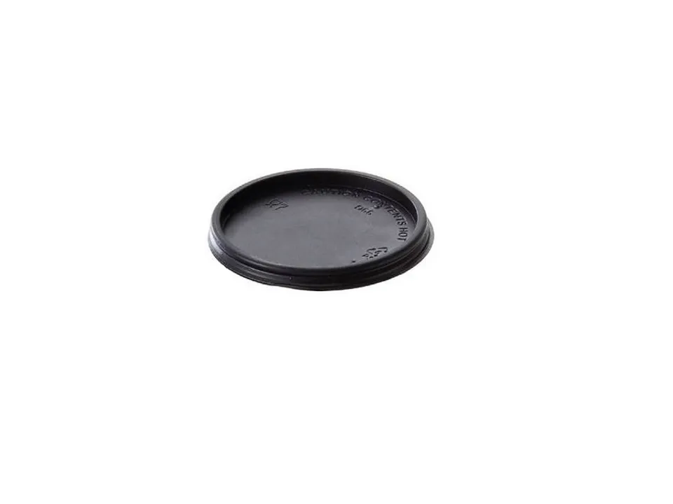 Tappo nero per bicchiere take away 75 ml, 50 pezzi Popolare