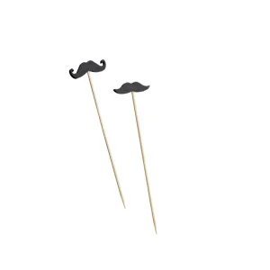 Spiedi in bamboo mustache, 12 cm, 100 pezzi Economico