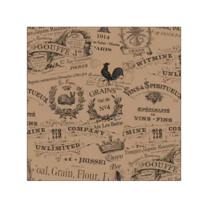 Spedizione Espresso Carta antigrasso rettangolare "vintage", 33 x 32,5 cm, 500 pezzi