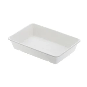 Vassoio fondo rettangolare in polpa di cellulosa 23x15.5x4.5 cm, 50 pezzi Di Tendenza
