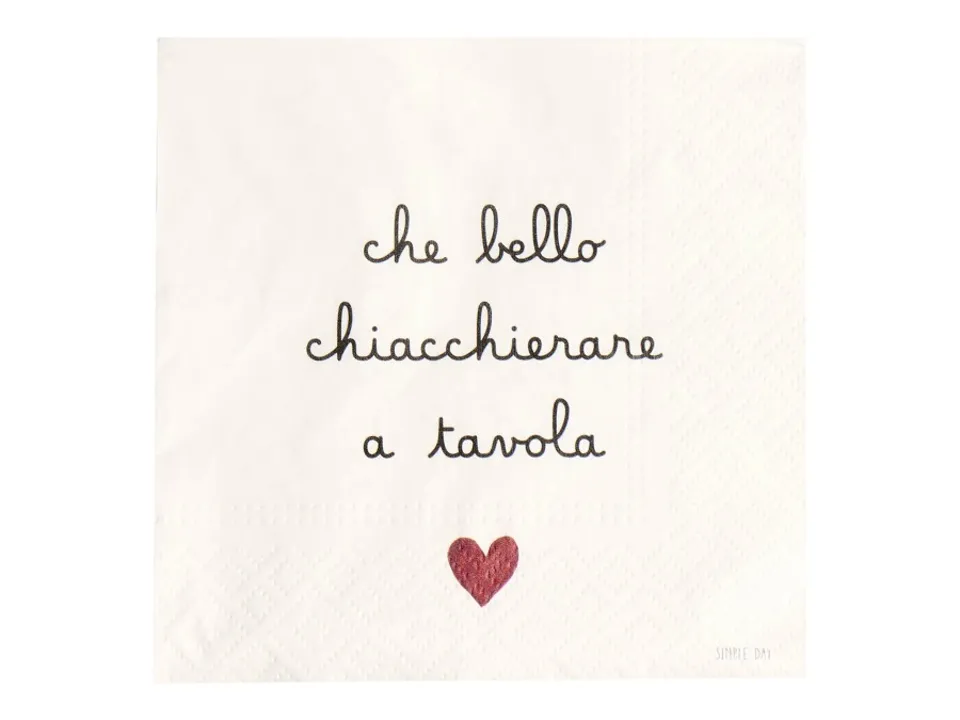 A Buon Prezzo Set 20 tovaglioli in carta che bello chiacchierare a tavola