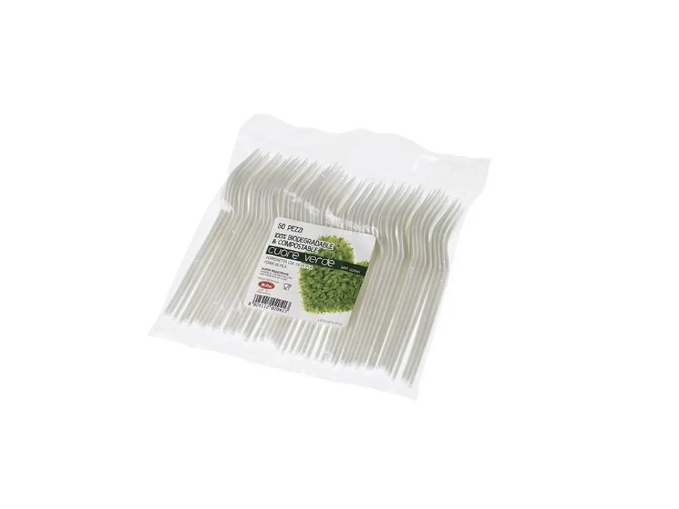 Compra Adesso Forchetta bio cpla, 16 cm, 50 pezzi