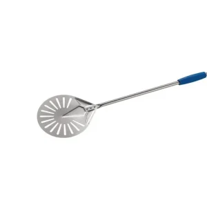 Azzurra, palettino pizza inox forato 20 cm manico 150 Più Venduto