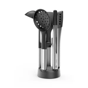 Elevate fusion, set di utensili in acciaio inossidabile con supporto Saldi