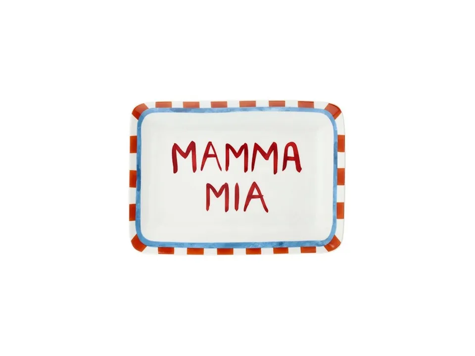 New milk&coffee, piatto rettangolare 23x16 mamma mia Nuovo Arrivo