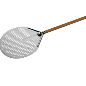 Pala per pizza tonda forata in alluminio anodizzato - ø33 cm lunghezza manico 30 cm Bestseller
