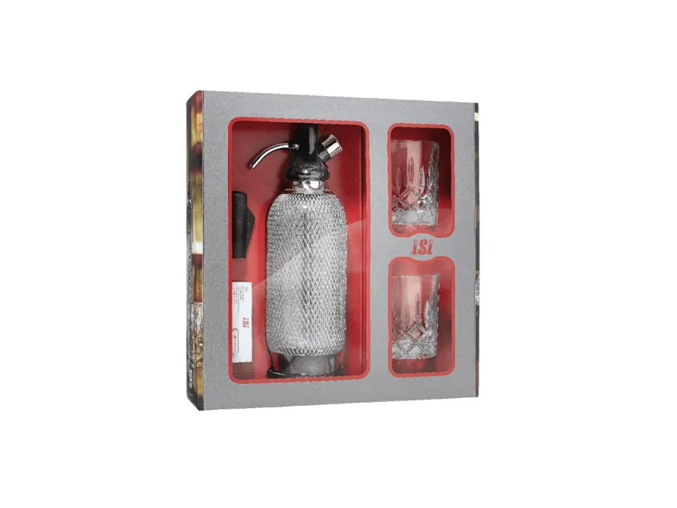 Economico Set sifone soda classic isi con bombolette e bicchieri