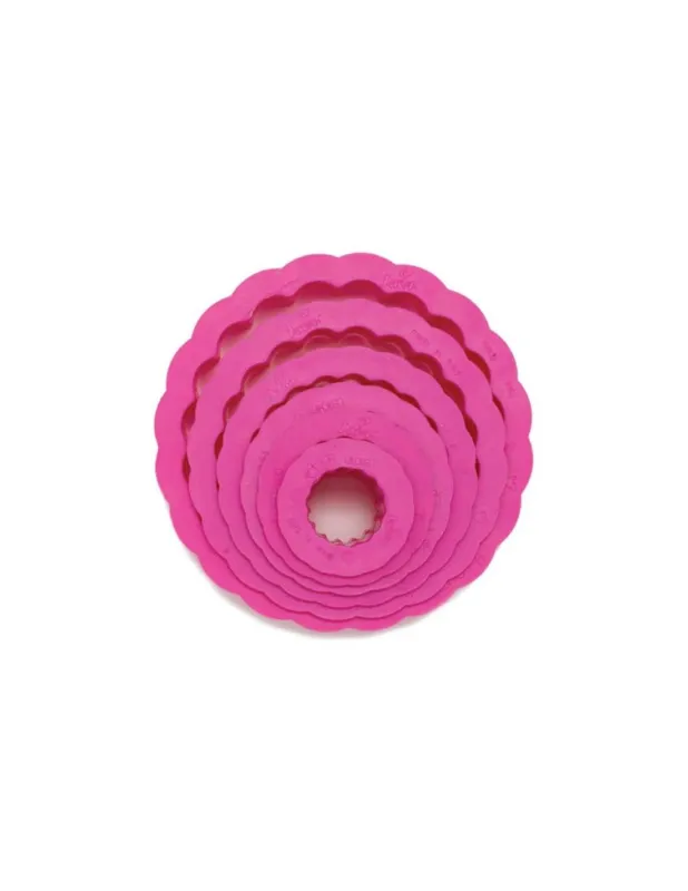 Decora - Set 6 tagliapasta tondo riccio 1,5 2,5 3,5 5 6,5 8 h 2,2cm Spedito Oggi