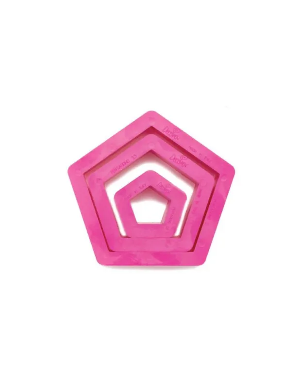 Decora - Set 3 tagliapasta pentagono 1,5 3,5 5 h 2,2 cm Promozione