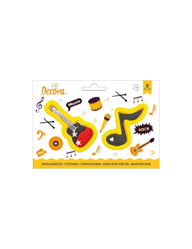Decora - Set 2 tagliapasta NOTA E CHITARRA Popolare