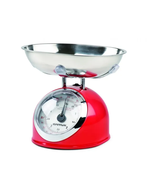 Prezzo Di Fabbrica G3Ferrari - Bilancia da Cucina Vintage Meccanica G20003 Rossa
