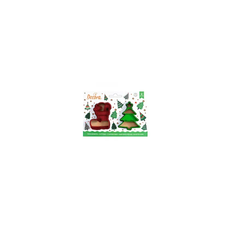Promo Stagionale Decora - Set 2 Tagliapasta Albero di Natale e Scarpone