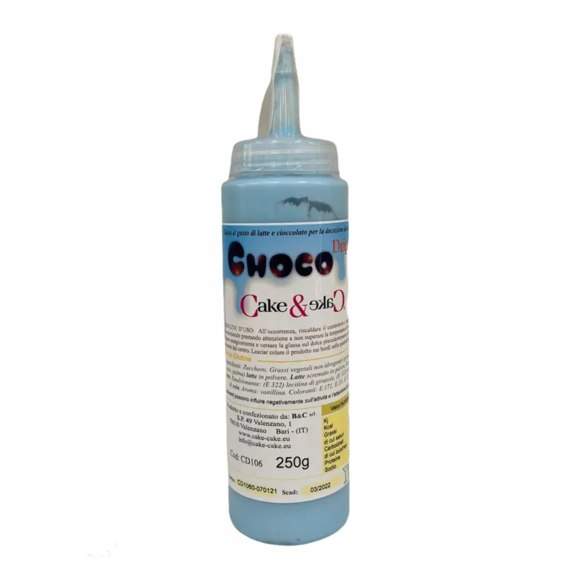 Cake&cake - Topping Cioccolato Per Torte Choco Drip Celeste gr 250 Non Perdere