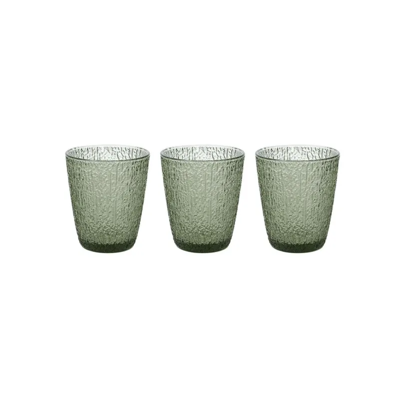 Subito Disponibile Tognana - Set 3 bicchieri in vetro 280 ml linea Davor verde