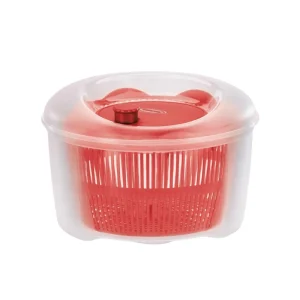 Tontarelli - Centrifuga manuale per insalata 4,5 litri trasparente rosso Miglior Prezzo