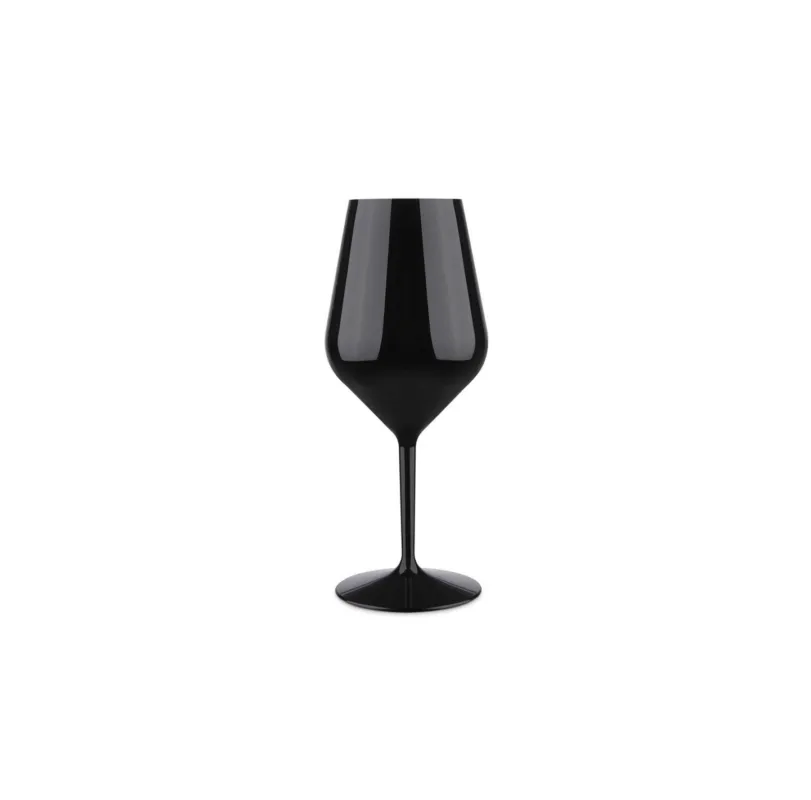 Waf - Bicchiere Calice vino Event in plastica tritan nero riutilizzabile 51cl Offerta Lampo
