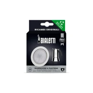 Bialetti Ricambio Originale Guarnizione e Piastrina Acciaio per Moka 4 Tazze Miglior Prezzo