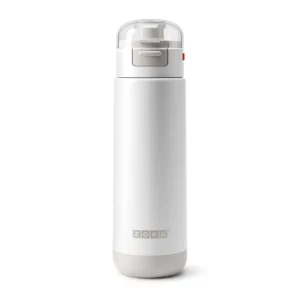 Popolare Zoku - Bottiglia Termica flip top in Acciaio inox 18/8 bianca 500 ml