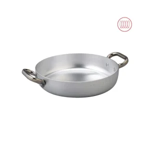 Pentole Agnelli - Tegame professionale 2 manici in alluminio 3 mm induzione 32 cm Non Perdere
