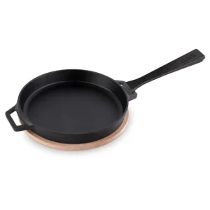 Ooni - Padella tonda in ghisa e supporto in legno 23 cm Spedizione Espresso