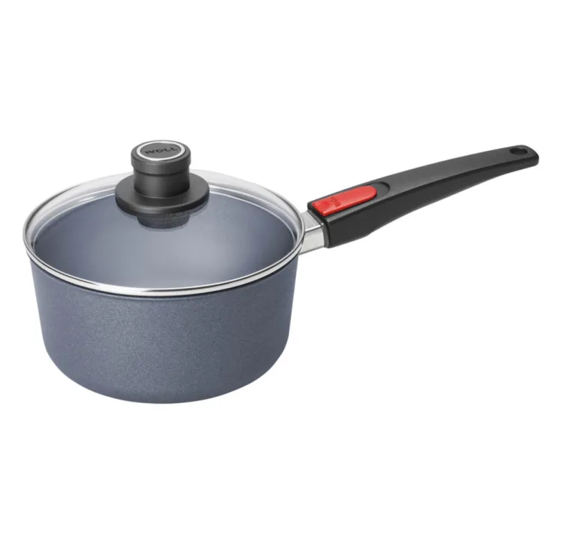 Professionale Woll - Casseruola antiaderente in alluminio forgiato con coperchio Diamond lite a induzione 1 manico 20 cm
