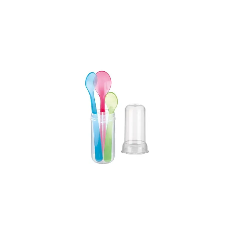 Tescoma - Set 3 cucchiaini con contenitore da viaggio linea Bambini Subito Disponibile