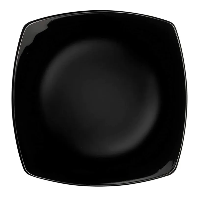 Bestseller Bormioli - Piatto piano quadrato in vetro temperato linea eclissi nero 27 cm