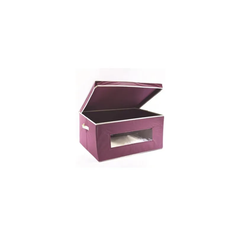 Promozione Scatola porta biancheria Ordinotta bordeaux in TNT rettangolare 60x50x30 cm