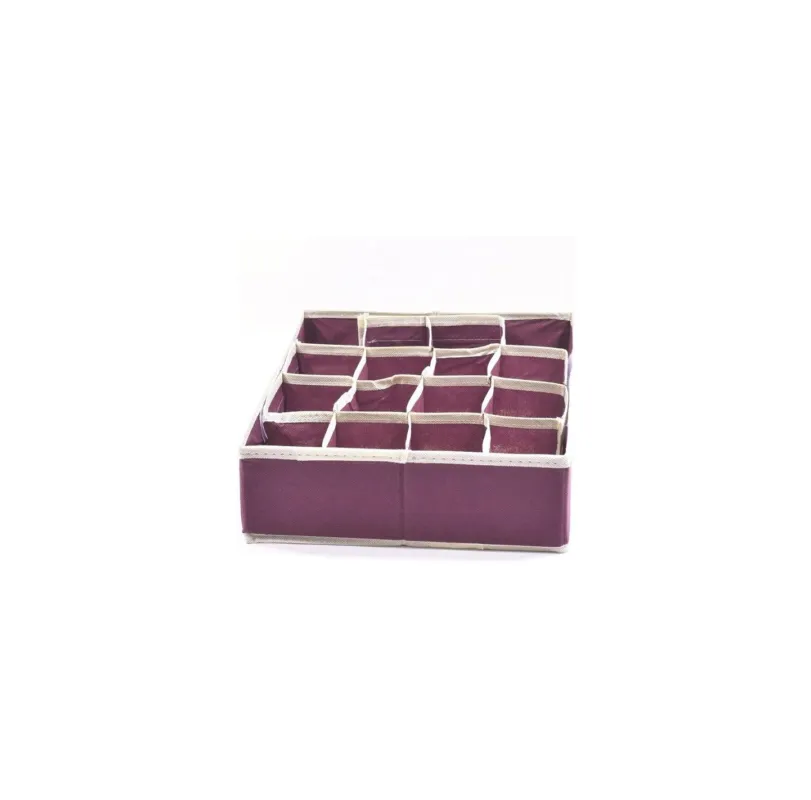 Scatola organizer 16 scomparti Precisotto in tessuto TNT 35x27x9 cm bordeaux Scelto Dai Clienti