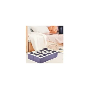 Vendita Finale Scatola organizer 12 scomparti Precisotto in tessuto TNT 32x22x9 cm blu