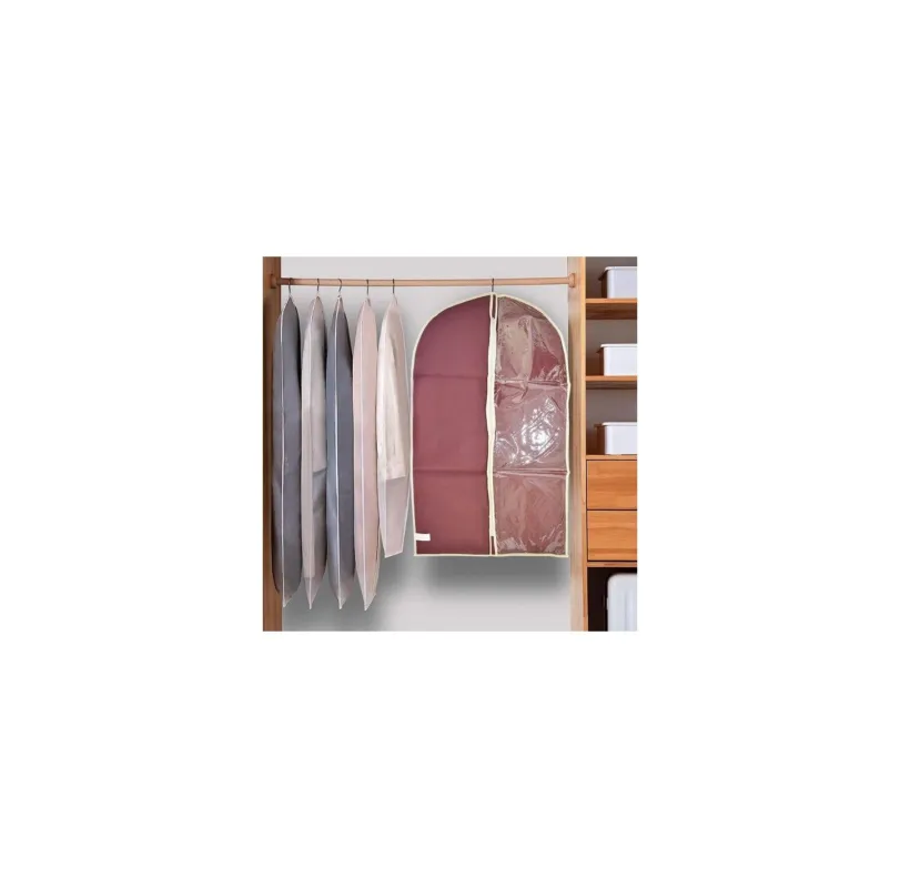 Appendotto custodia porta abiti corti in tessuto TNT con finestra 60x100 cm bordeaux Scelto Dai Clienti