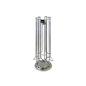 Bialetti - Torre porta capsule base girevole in acciaio cromato 4 colonne 28 posti Scelto Dai Clienti