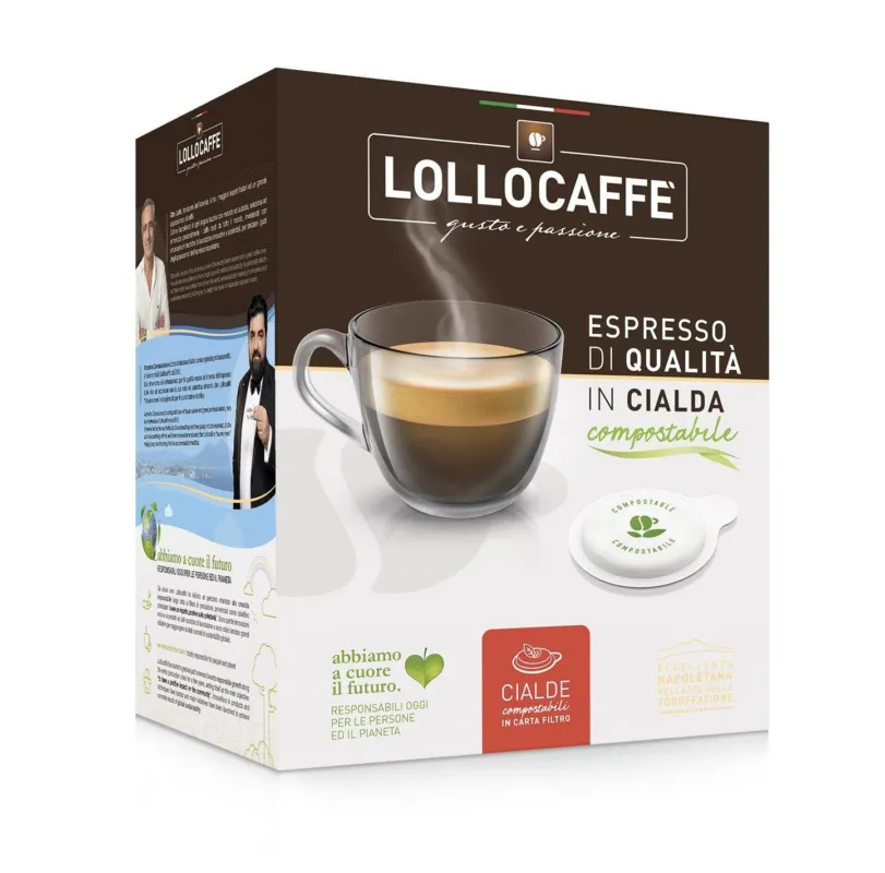 Consegna Rapida Lollo Caffè - Cialda compostabile miscela classica box da 100 pezzi