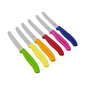 Victorinox - Set 6 coltelli da tavola colorati lama ondulata Swiss Classic Compra Oggi Stesso