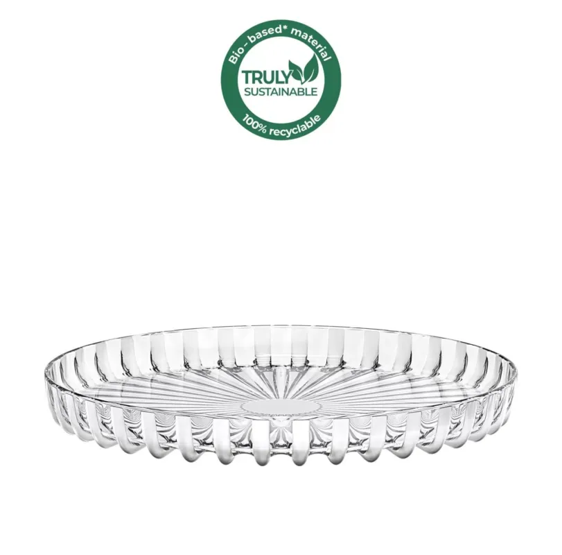 Guzzini - Vassoio tondo in plastica biologica riciclabile linea Dolcevita bianco 31 cm Di Tendenza