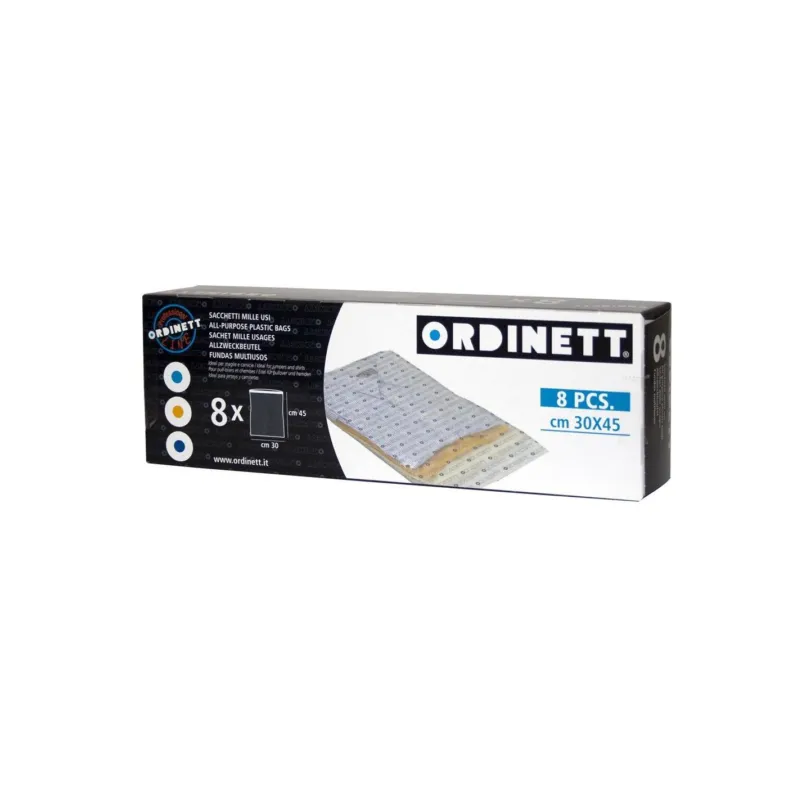 Ordinett - Set 8 sacchetti multiuso in plastica per maglie e camicie 30x45 cm Professionale