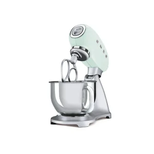 Reso Gratuito Smeg - Impastatrice planetaria stile retrò anni ’50 verde pastello SMF02PGEU 4,8 Litri