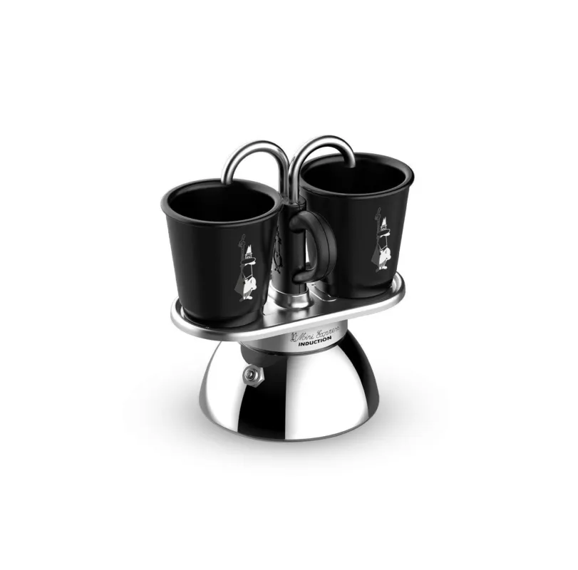 Bialetti - Caffettiera moka set mini express induction 2 tazze nera Scelto Dai Clienti