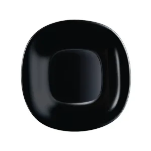 Luminarc - Set 6 Piatti frutta quadrati linea Carine nero 19 cm in vetro extra resistente Prezzo Conveniente
