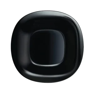 Luminarc - Set 6 Piatti piani quadrati linea Carine nero 27 cm in vetro extra resistente Di Tendenza