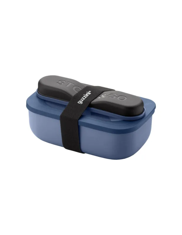 Solo Oggi Guzzini - Set lunch box con posate portavivande ‘Store&Go‘ 900 ml Sapphire Blue