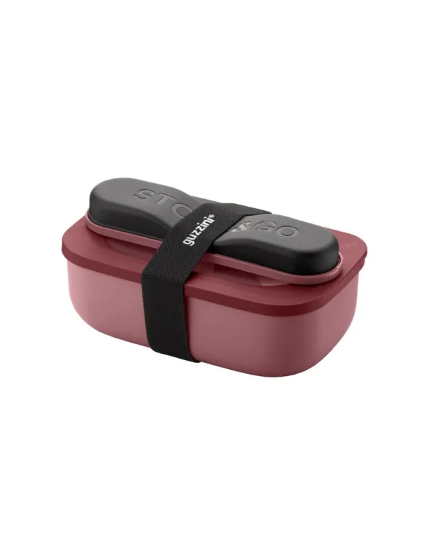 Guzzini - Set lunch box con posate portavivande ‘Store&Go‘ 900 ml mauve Compra Online