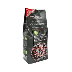 Compra Adesso Lotusgrill - Bricchetti in legno di faggio Combustione uniforme, grigliate perfette 3 kg