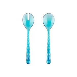 Guzzini Posate Insalata Vanity Sea Blue in Cristallo Bio-based Occasione