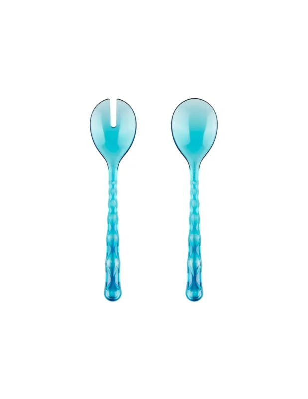 Guzzini Posate Insalata Vanity Sea Blue in Cristallo Bio-based Occasione