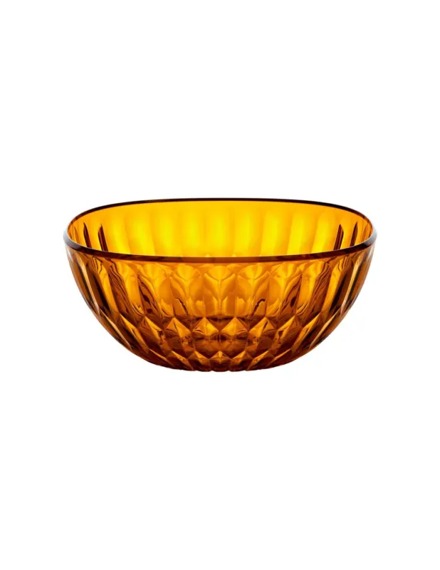 Contenitore Vanity Guzzini 30 cm in Cristallo Acrilico Bio-based Ambra Bestseller
