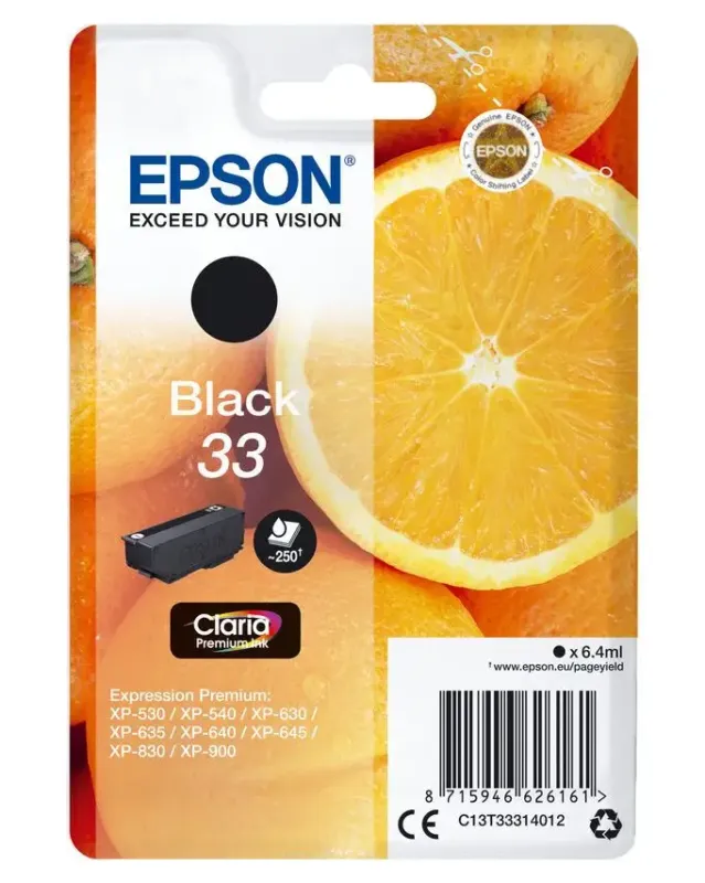 Epson Oranges Cartuccia Nero T33 Claria Premium Popolare