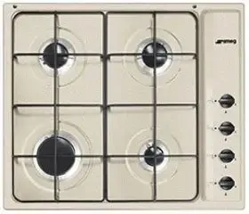 Compra Oggi Stesso Smeg S64SAV piano cottura Beige Da incasso Gas 4 Fornello(i)