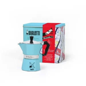 Nuovo Arrivo Bialetti Moka Express Carosello 3 Tazze Azzurro
